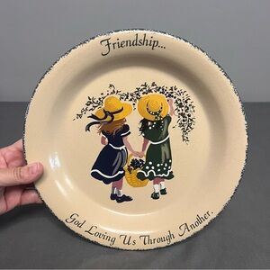 Home & Garden Party Ltd. Friendship Decorative Plate Stoneware 10”